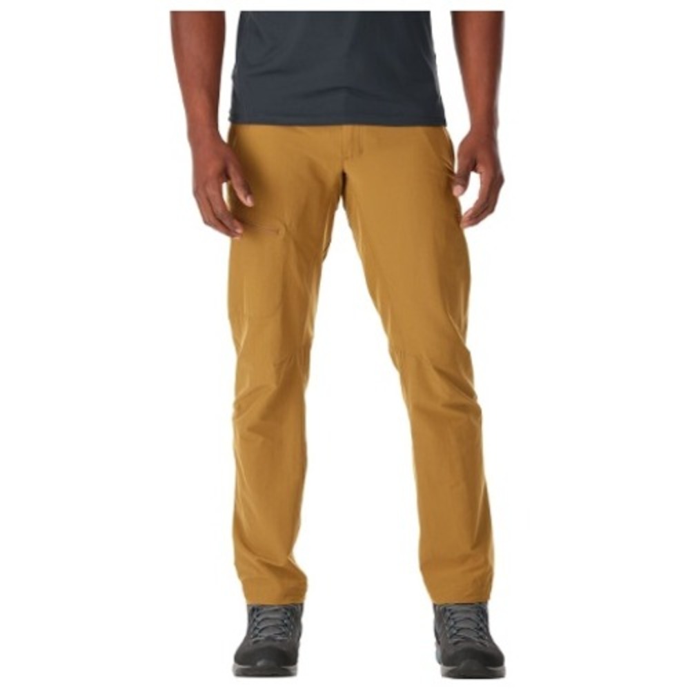 Rab Incline Light Pants Mens 36x32 Hiking Trousers Cumin Brown Matrix QFV-05 NEW